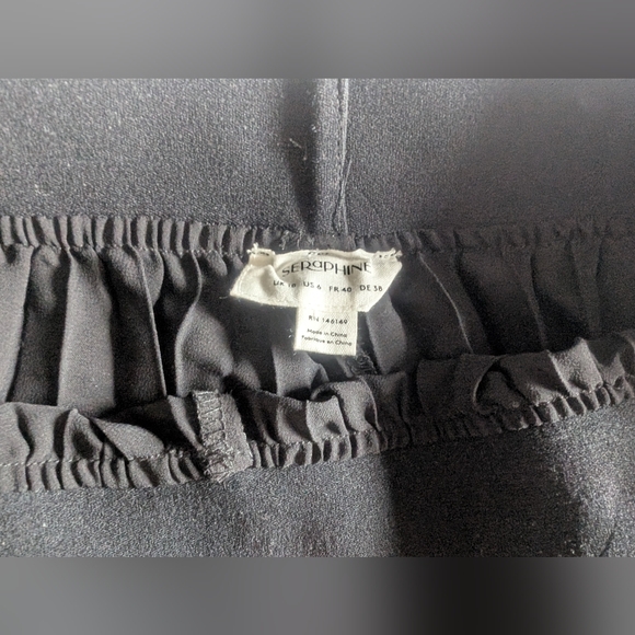 Seraphine Maternity Black A-Line Pleated Skirt - Picture 4 of 9